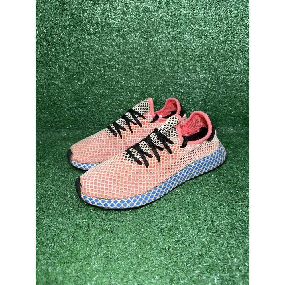 Adidas Men Size 11 Deerupt Multicolor Mesh Knit Running‎ Shoes Athletic Sneakers